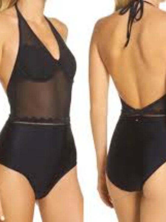 Ted Baker Other - NWT Ted Baker London Kasia Scallop Mesh Underwire Swimsuit Size 32 C/D